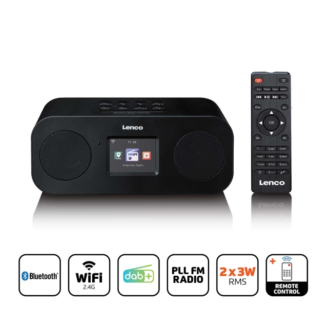 Lenco Stereo internetradio met DAB+, FM en Bluetooth®