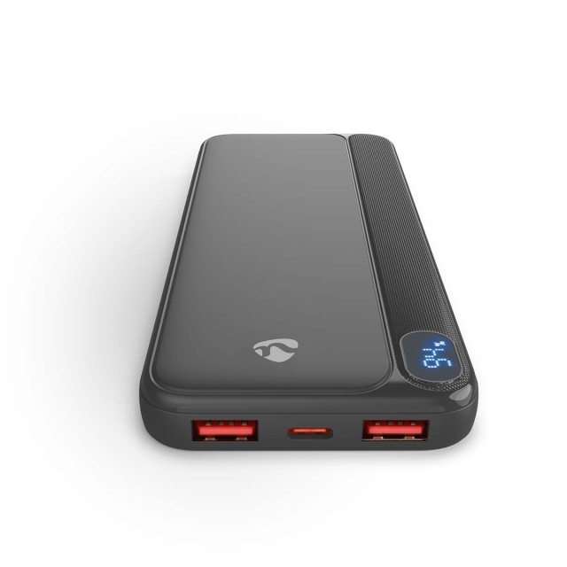 Nedis Powerbank | 10000 mAh | 1.5 / 1.67 / 2.0 / 2.22 / 3.0 A | Outputs: 3 | Output: 1x USB-C™ / 2x USB-A | Inputs: 1x USB-C™ | PD3.0 20W | Lithium-Polymeer | Display