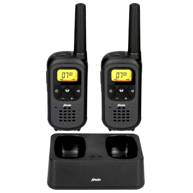 Alecto Walkie-Talkie Set | 2 Handsets | Tot 7 km | Frequentiekanalen: 16 | PTT / VOX | 35 uur stand-by | Hoofdtelefoonuitgang | Zwart