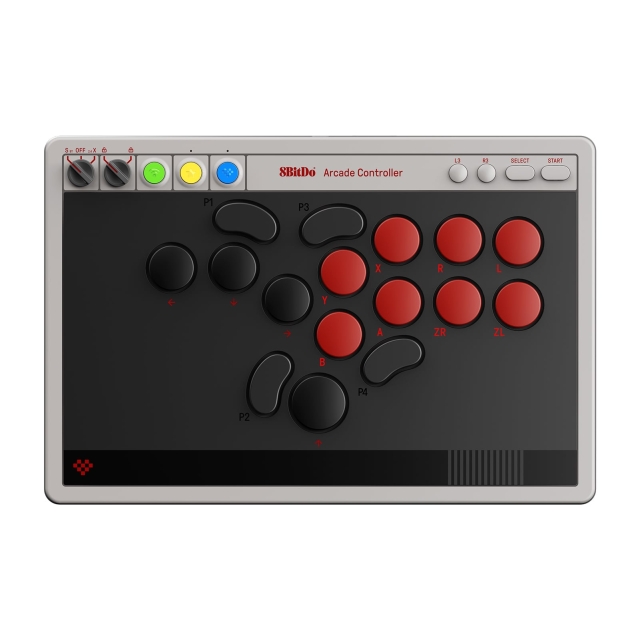 8Bitdo Arcade-controller - Grijs