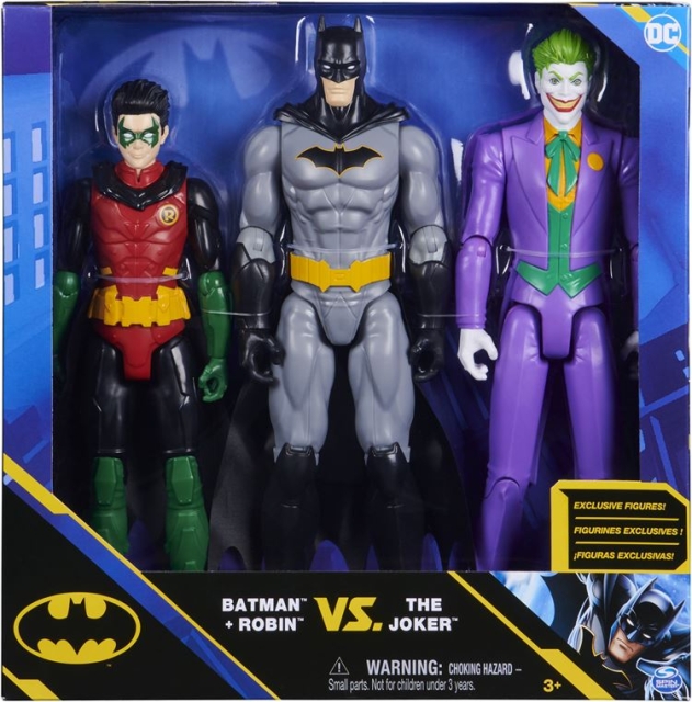 BATMAN 3-delige set van 30 cm: BATMAN, Robin, Joker
