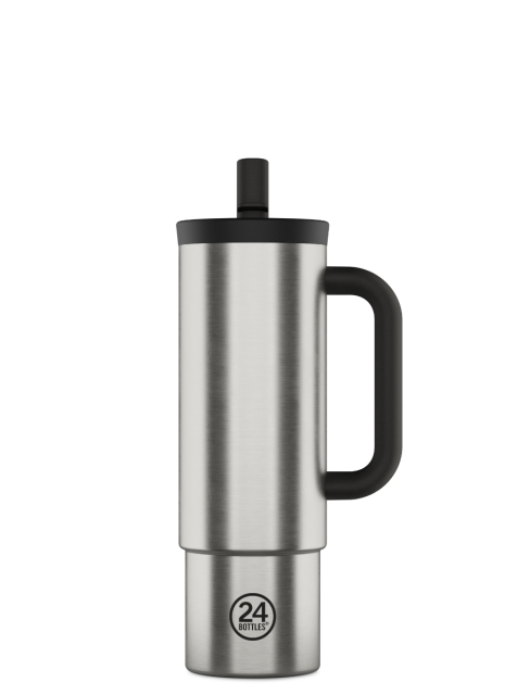 24Bottles Rietjesbeker - Geborsteld staal - 800 ml