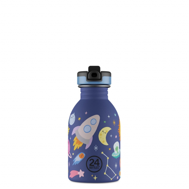 24Bottles Urban Bottle - Space Friends - Blauw - 250 ml