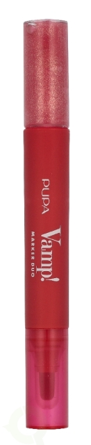 Pupa Milano Pupa Vamp! Marker Duo 4 ml #004 Spicy Raspberry / lip marker 1,4ml / lip gloss 2,6ml