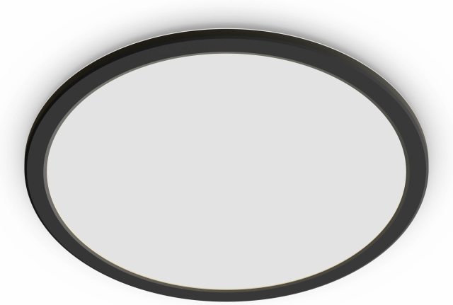 Philips Superslim CL550 plafondlamp, rond, zwart, 1300 lm, 2700K