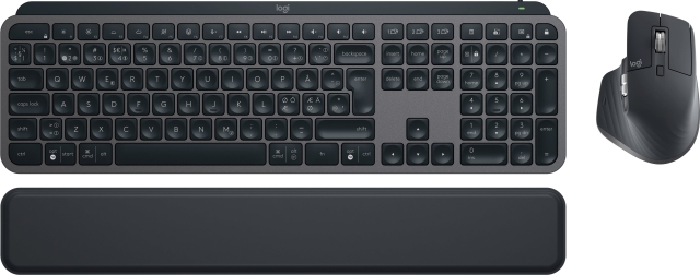 Logitech MX Keys S Combo-toetsenbord en muis met polssteun, grafietgrijs