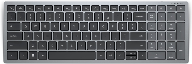 Dell Compact Multi-Device Wireless Keyboard KB740 - draadloos toetsenbord, grijs