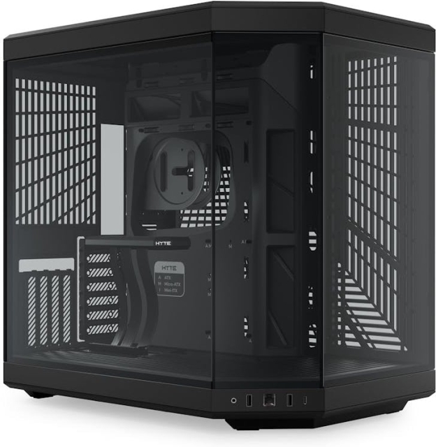 Hyte Y70 Black ATX-behuizing met panoramavenster, zwart