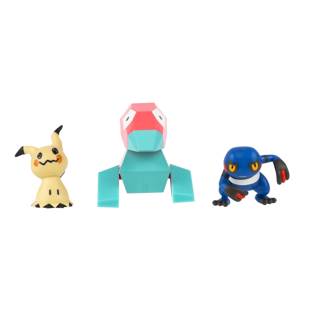 Pokémon Gevechtsfiguren 3-pack - Mimikyu, Porygon & Croagunk (PKW4091)