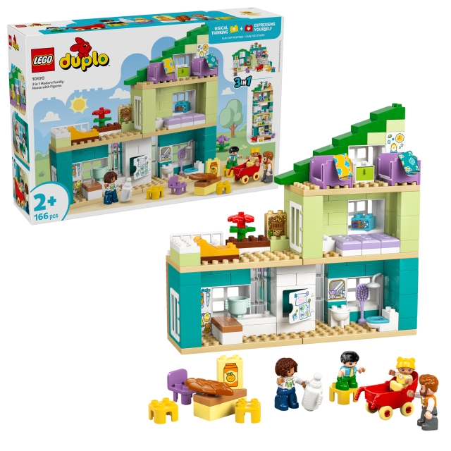 LEGO DUPLO Town - 3-in-1 Modern Gezinshuis met figuren (10470)