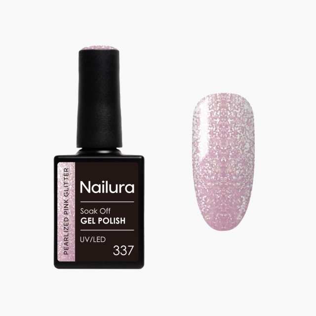 Nailura Gellak 337 - Parelmoerroze glitter - 10 ml