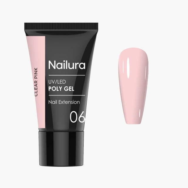 Nailura Poly Gel 6 - Clear Pink - 30 ml