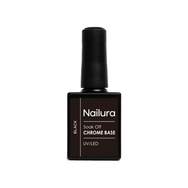 Nailura Chrome Base Black Gel - Zwart - 10 ml