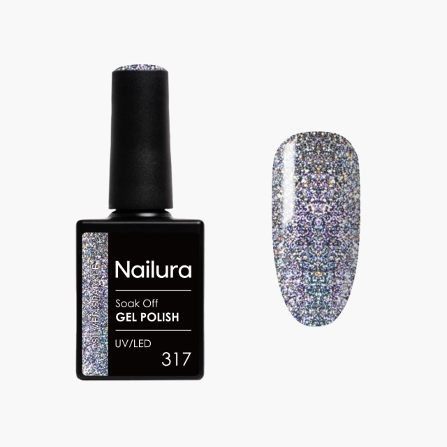 Nailura Gellak 317 - Silver Sparkle - 10 ml
