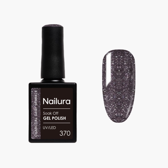 Nailura Gellak 370 - Charcoal Gray Sparkle - 10 ml