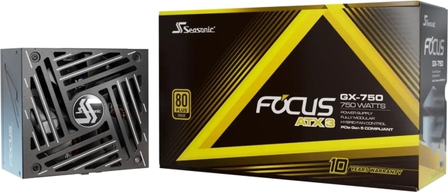 Seasonic FOCUS GX-750 ATX 3.1 (2024) -voeding, zwart, 750 W