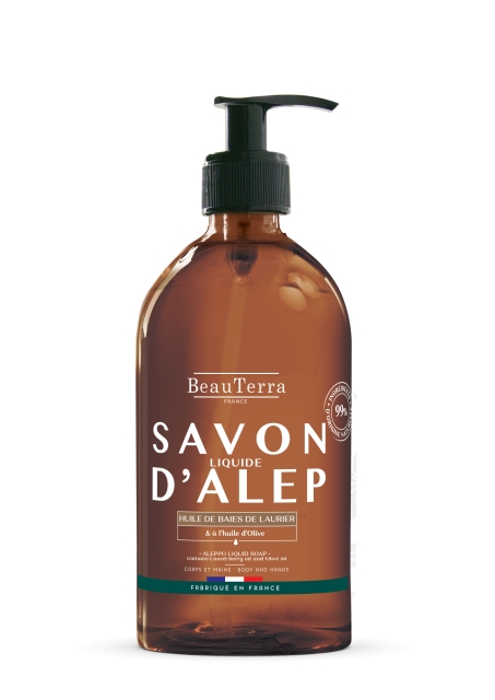 BeauTerra Aleppo vloeibare zeep  Zonder parfum 500 ml
