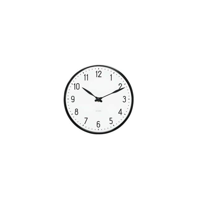 Arne Jacobsen Clocks Arne Jacobsen - Wandklok voor in de hal - Ø 16 cm - Zwart