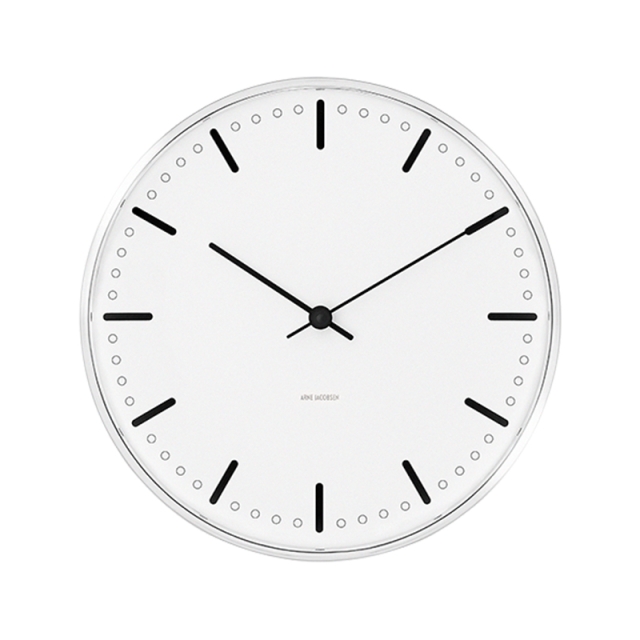Arne Jacobsen Clocks Arne Jacobsen - City Hall wandklok - Ø21 cm - Wit