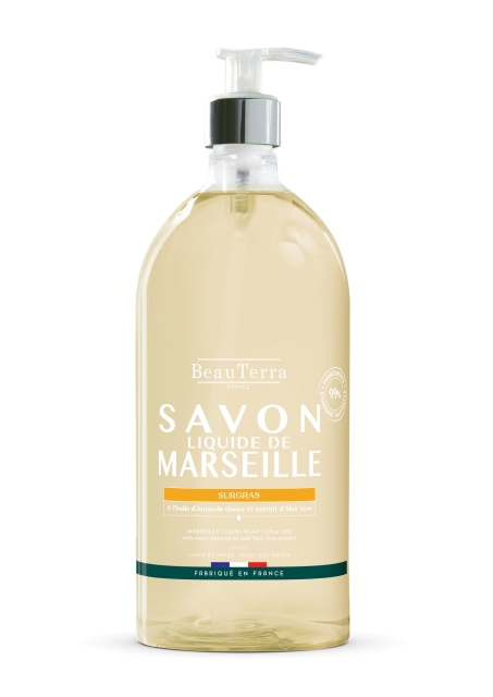 BeauTerra Vloeibare zeep uit Marseille - Surgras Amande Douce - 1 l
