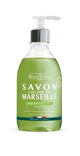 BeauTerra Marseille vloeibare zeep - Munt-citroen - 300 ml