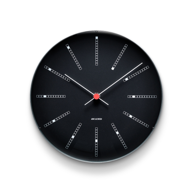 Arne Jacobsen Clocks Arne Jacobsen - Bankers wandklok - Ø29 cm - Zwart