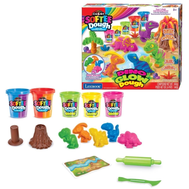 Cra-Z-Art Softee Dough Dino Neon-kleiset (CRDOUGH11)