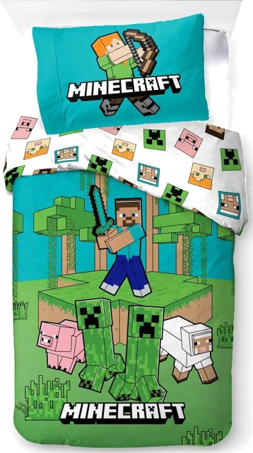 BrandMac Beddengoed - Volwassen maat 140 x 200 cm - Minecraft Jungle Explore (1029465)
