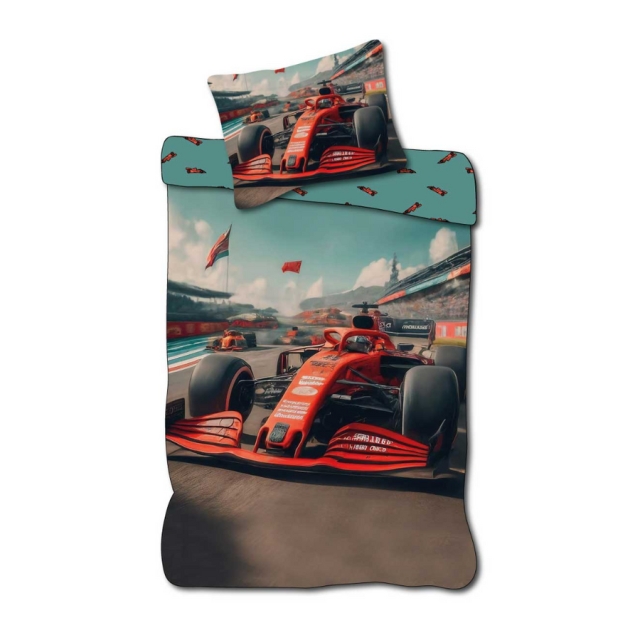 BrandMac Beddengoed - Volwassen maat 140 x 200 cm - Raceauto (1029360)