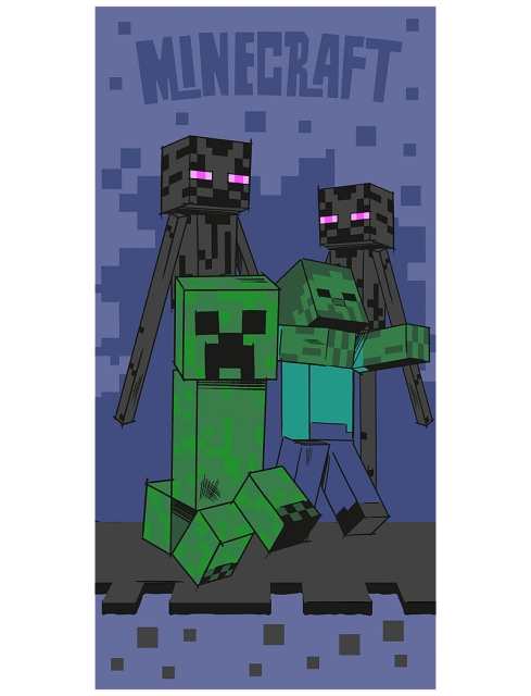 BrandMac Handdoek - 70 x 140 cm - Minecraft Monsters (1029331)