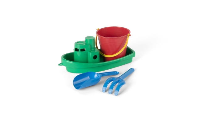 Dantoy Klassieke gerecyclede groene bootenset in net (1431)