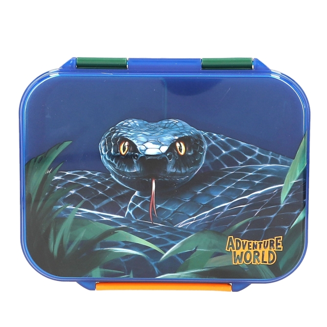 Dino World Adventure World Lunchbox Snake - Blauwgroen