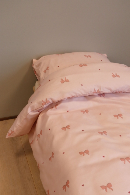 BrandMac Beddengoed - Volwassen maat 140 x 200 cm - Roze strik (1029587)