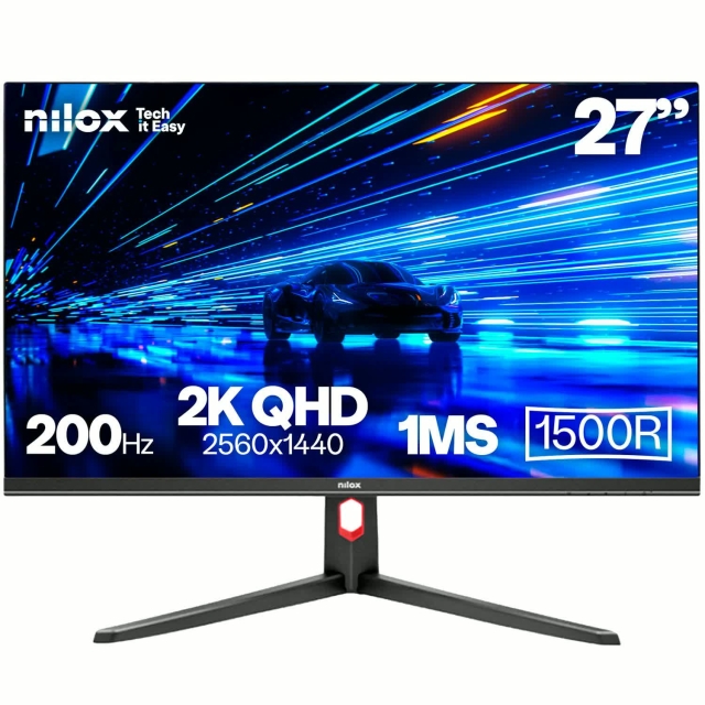 Nilox Bildskärm 27" Curved Gaming VA 2K 200Hz 1ms