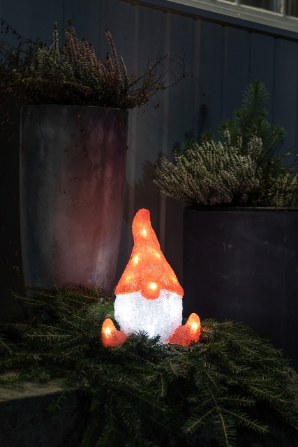 Konstsmide B/O Tomte akryl 26cm 6228-103 Konstsmide