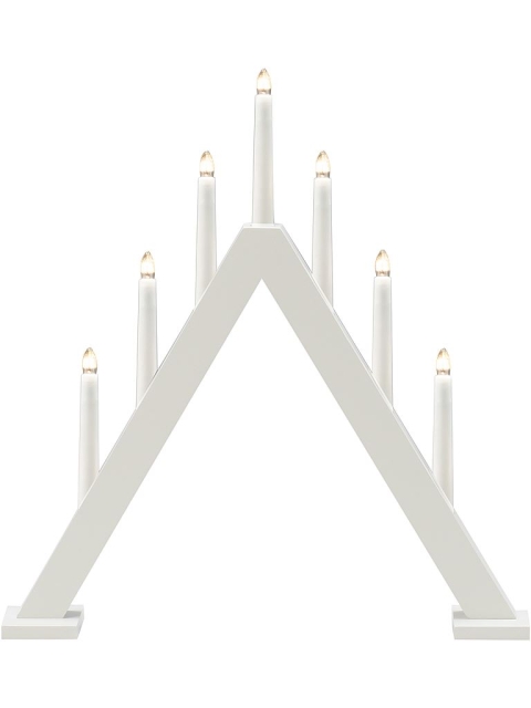 Konstsmide Elljusstake 7-arm 3931-205 7 ljus trä vit Konstsmide
