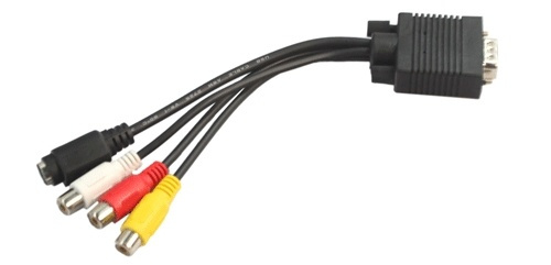 VGA - S-Video/Komposit adapter (Svart) in de groep HOME ELECTRONICS / Kabels & Adapters / RCA / Adapters bij TP E-commerce Nordic AB (38-1008)