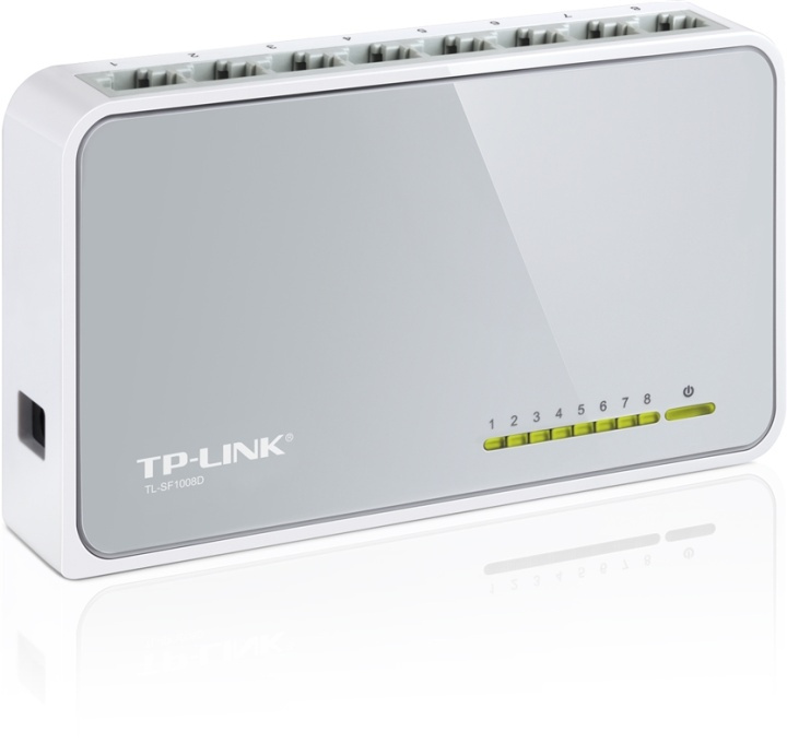 TP-LINK, Nätverksswitch (TL-SF1008D) in de groep COMPUTERS & RANDAPPARATUUR / Netwerk / Schakelaars / 10/100Mbps bij TP E-commerce Nordic AB (38-11215)