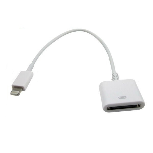 Lightning 8-pin till 30-pin adapter för iPhone 5/5S/5C/6/7, iPad 4 in de groep SMARTPHONE & TABLETS / Opladers & Kabels / Adapters bij TP E-commerce Nordic AB (38-11277)
