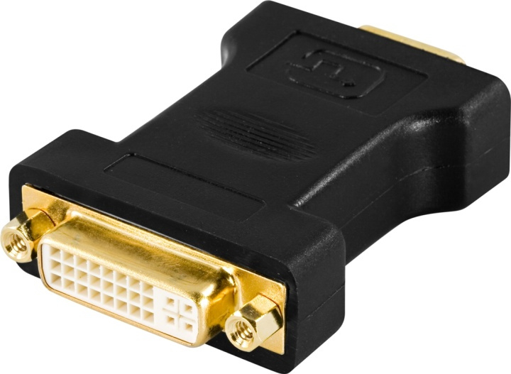 DELTACO DVI adapter analog DVI - analog VGA, ho - ha, svart in de groep COMPUTERS & RANDAPPARATUUR / Computerkabels / DVI / Adapters bij TP E-commerce Nordic AB (38-1136)