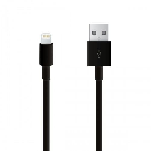 Lightning-kabel voor iPhone & iPad, 1 meter, zwart in de groep SMARTPHONE & TABLETS / Opladers & Kabels / Kabels / Kabels Lightning bij TP E-commerce Nordic AB (38-11426)