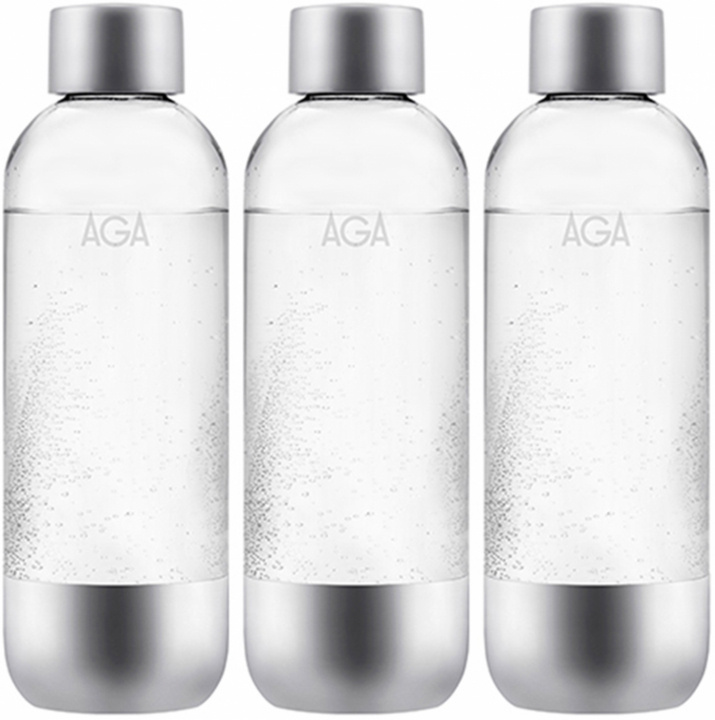 3-pack AGA AQVIA Stål 1L, PET-flaska in de groep HUISHOUDEN & TUIN / Huishoudelijke apparaten / Water & Sap / Carbonatatiemachines / Accessoires bij TP E-commerce Nordic AB (38-11697PKT)