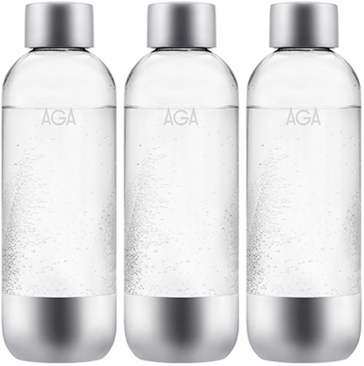 AGA 3-pack AQVIA Staal 1L, PET fles in de groep HUISHOUDEN & TUIN / Huishoudelijke apparaten / Water & Sap / Carbonatatiemachines / Accessoires bij TP E-commerce Nordic AB (38-11697PKT)
