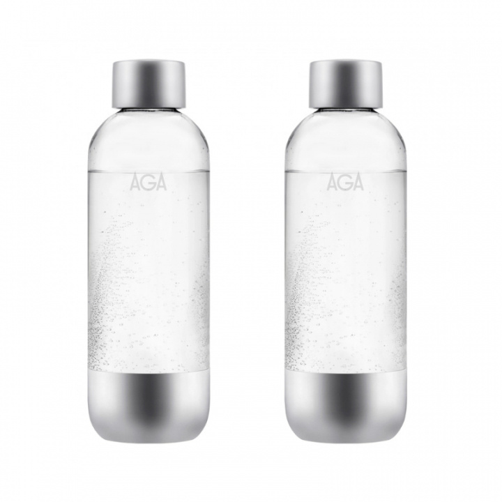 AGA 2-pack AQVIA Staal 1L, PET fles in de groep HUISHOUDEN & TUIN / Huishoudelijke apparaten / Water & Sap / Carbonatatiemachines / Accessoires bij TP E-commerce Nordic AB (38-11697PKT4)