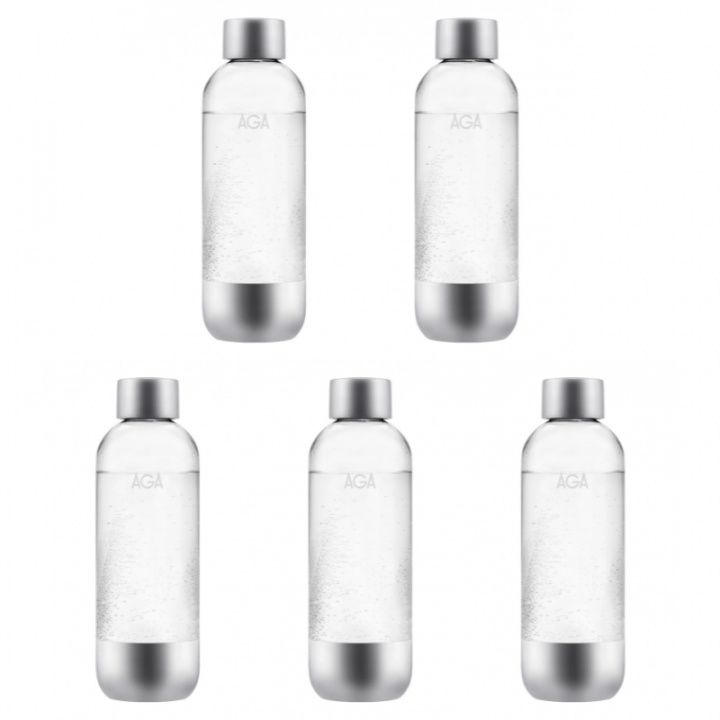 AGA 5-pack AQVIA Staal 1L, PET fles in de groep HUISHOUDEN & TUIN / Huishoudelijke apparaten / Water & Sap / Carbonatatiemachines / Accessoires bij TP E-commerce Nordic AB (38-11697PKT5)