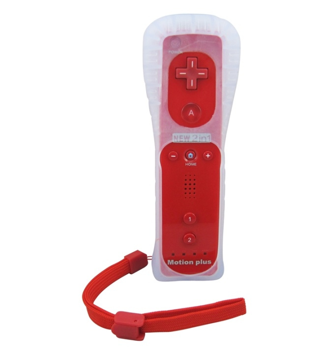 Remote till Wii/Wii U, Röd in de groep HOME ELECTRONICS / Spelconsoles en accessoires / Nintendo Wii bij TP E-commerce Nordic AB (38-12117)