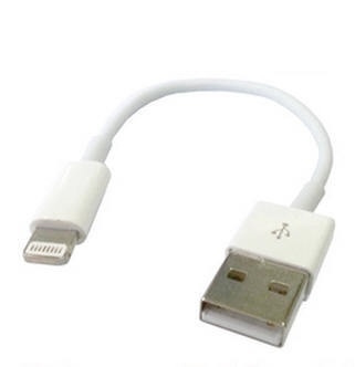 Lightning-kabel naar USB, 13cm, wit in de groep SMARTPHONE & TABLETS / Opladers & Kabels / Kabels / Kabels Lightning bij TP E-commerce Nordic AB (38-12344)