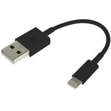 Lightning-kabel naar USB, 11cm, zwart in de groep SMARTPHONE & TABLETS / Opladers & Kabels / Kabels / Kabels Lightning bij TP E-commerce Nordic AB (38-12345)