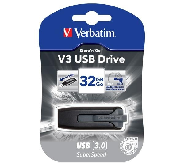 Verbatim USB 3.0 Store-N-Go V3 32GB (49173) in de groep HOME ELECTRONICS / Opslagmedia / USB-geheugen / USB 3.0 bij TP E-commerce Nordic AB (38-14598)