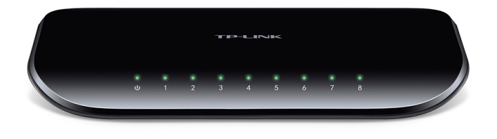 TP-LINK, nätverksswitch, 8-ports 10/100/1000Mbps, RJ45 in de groep COMPUTERS & RANDAPPARATUUR / Netwerk / Schakelaars bij TP E-commerce Nordic AB (38-1519)
